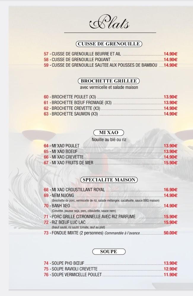 RESTAURANT VIET TAKARA - Menu Image 1